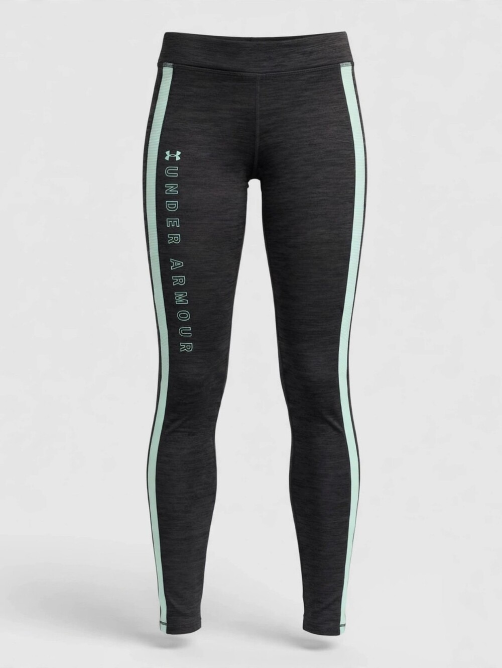 Under Armour Black Leggings with Mint Side Stripes
